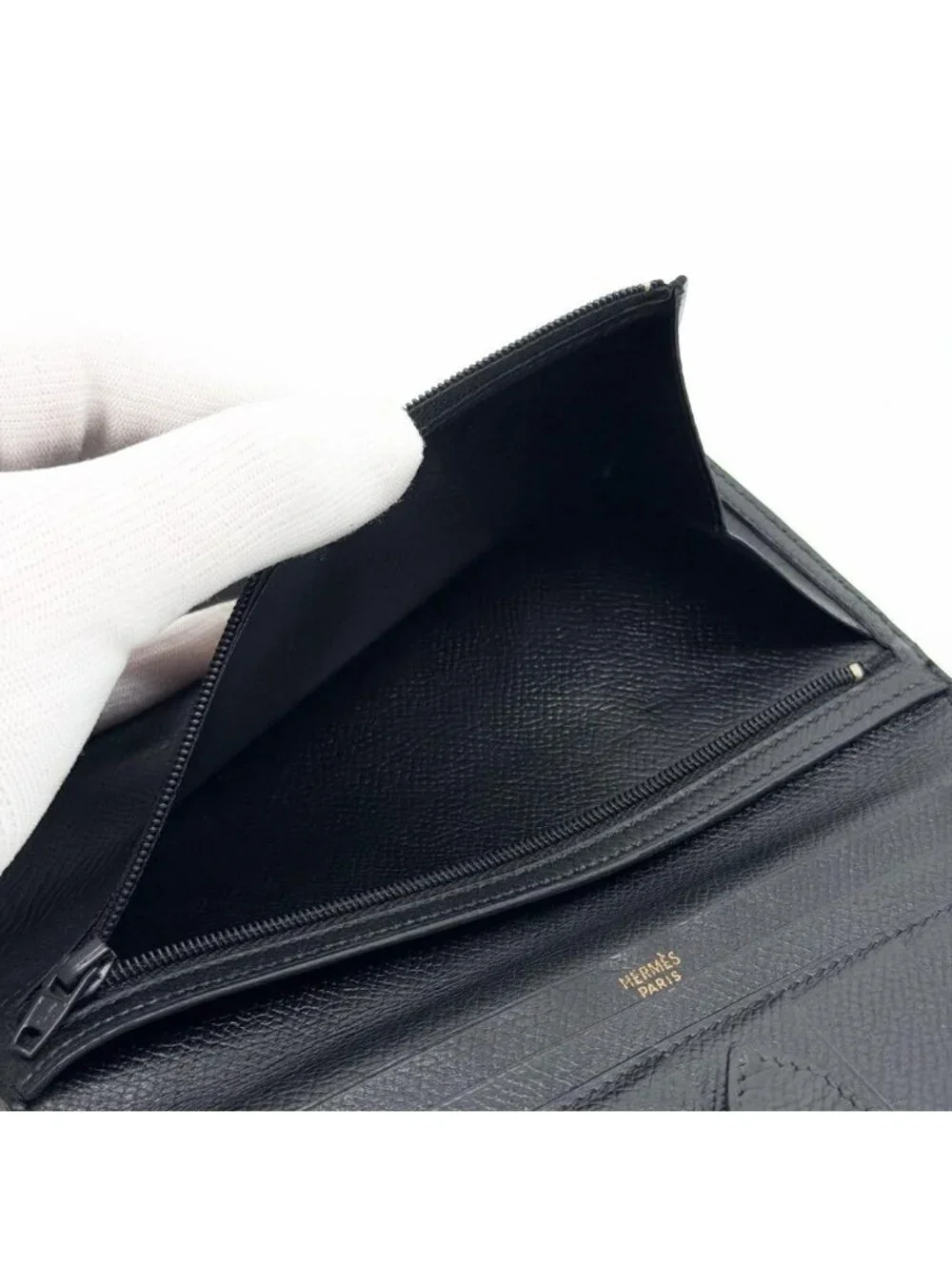 Hermes Bearn Classic Veau Epsom Black Bifold Wallet